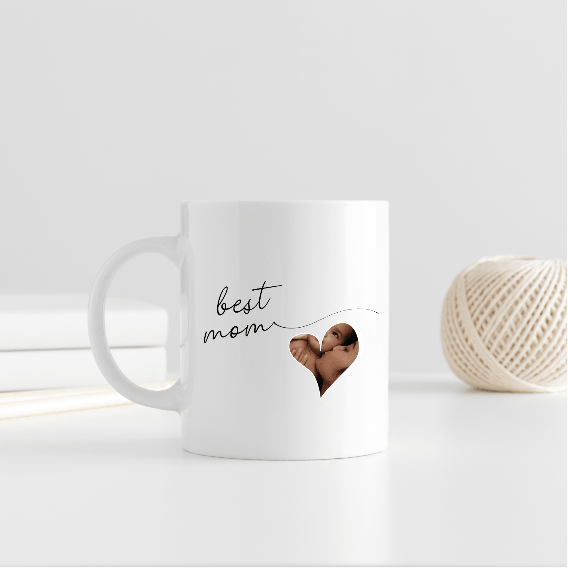 Custom "World's Best" Heart Photo Mug - Aviza