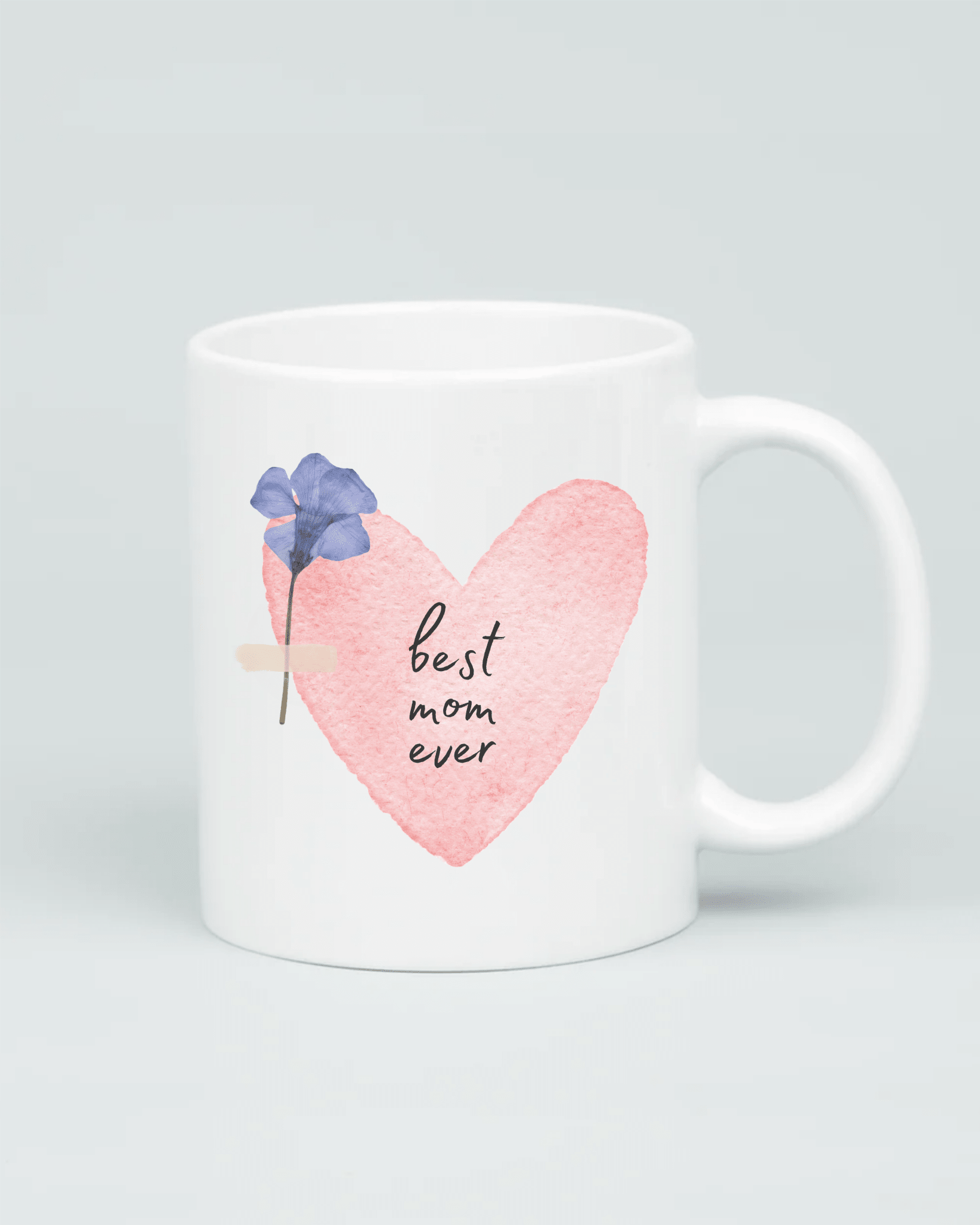 Pressed Flower Heart - Best Mom Ever Mug - Aviza